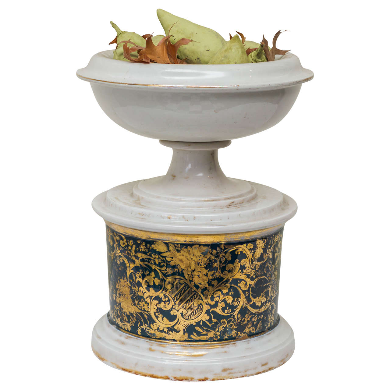 19th Century French Paris Porcelain Compote For Sale