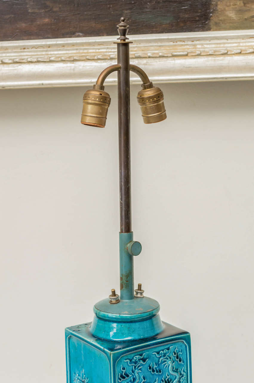 Late 19th Century Chinese Dragon and Phoenix Vase as Lamp 1