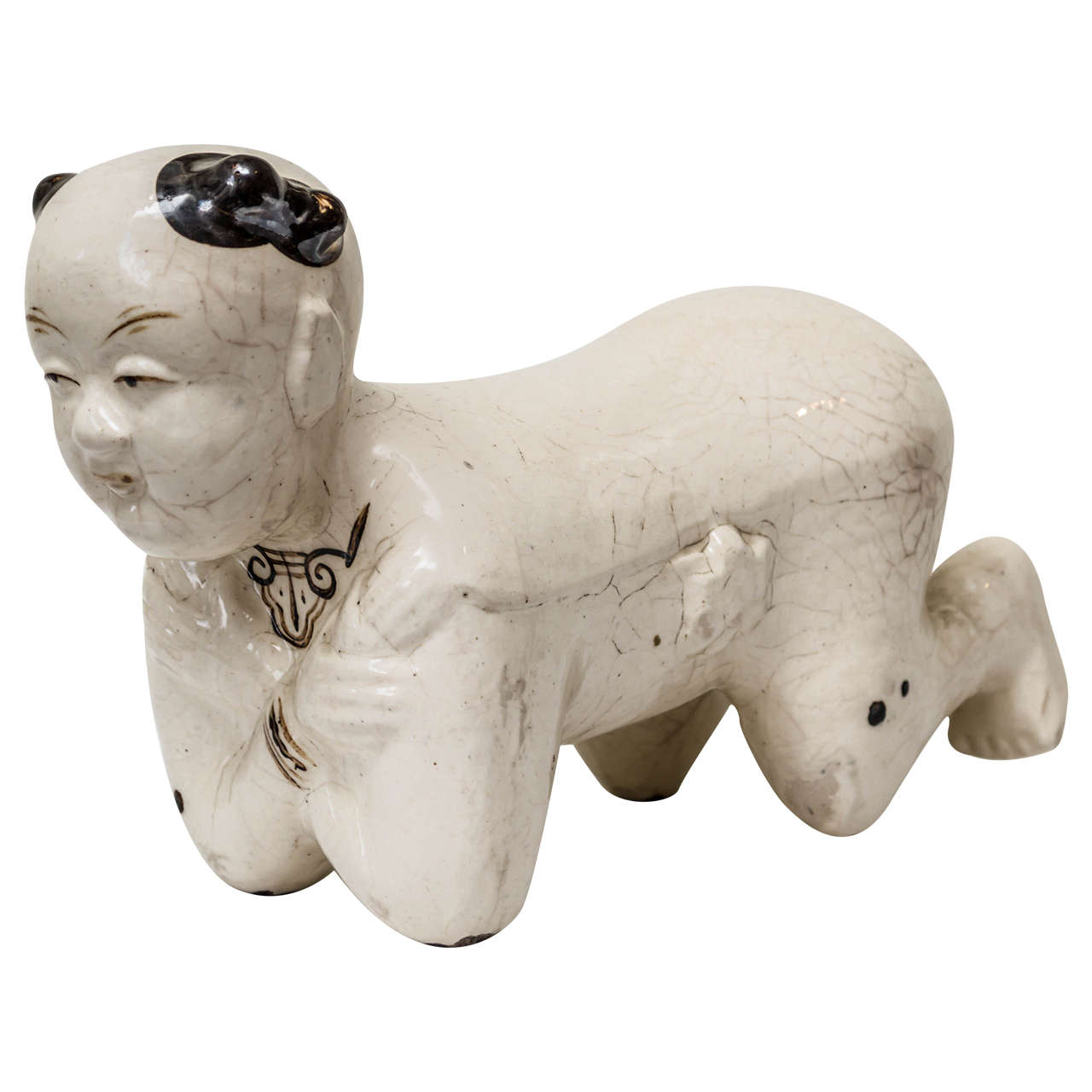 Late 19th Century Chinese Tz'u Chow Stoneware Pillow