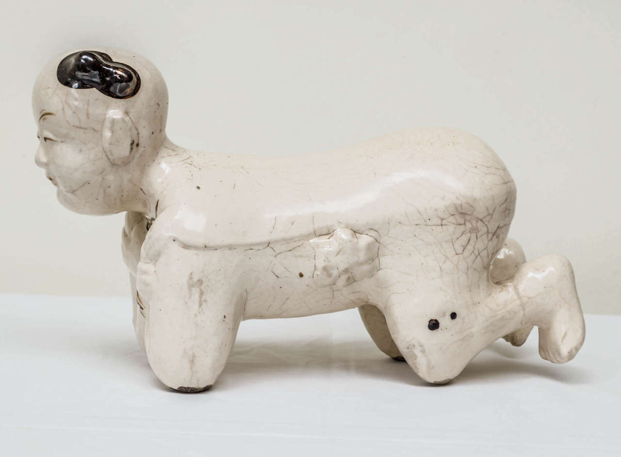 Qing Late 19th Century Chinese Tz'u Chow Stoneware Pillow