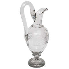 Cut Glass Claret Ewer, Ireland, circa 1850