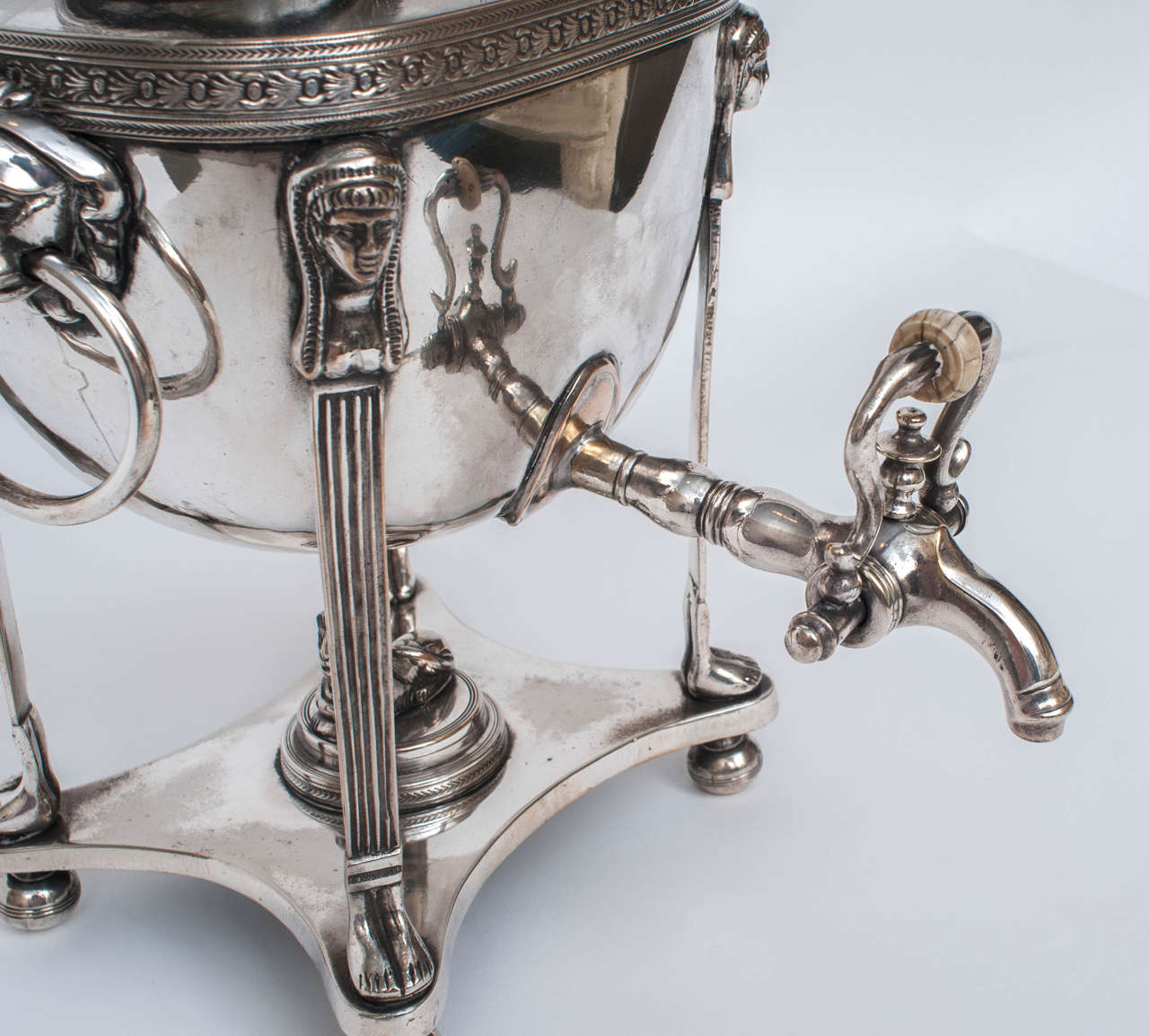 Egyptian Revival Hot Water Urn, Probably Sheffield England, circa 1820 1