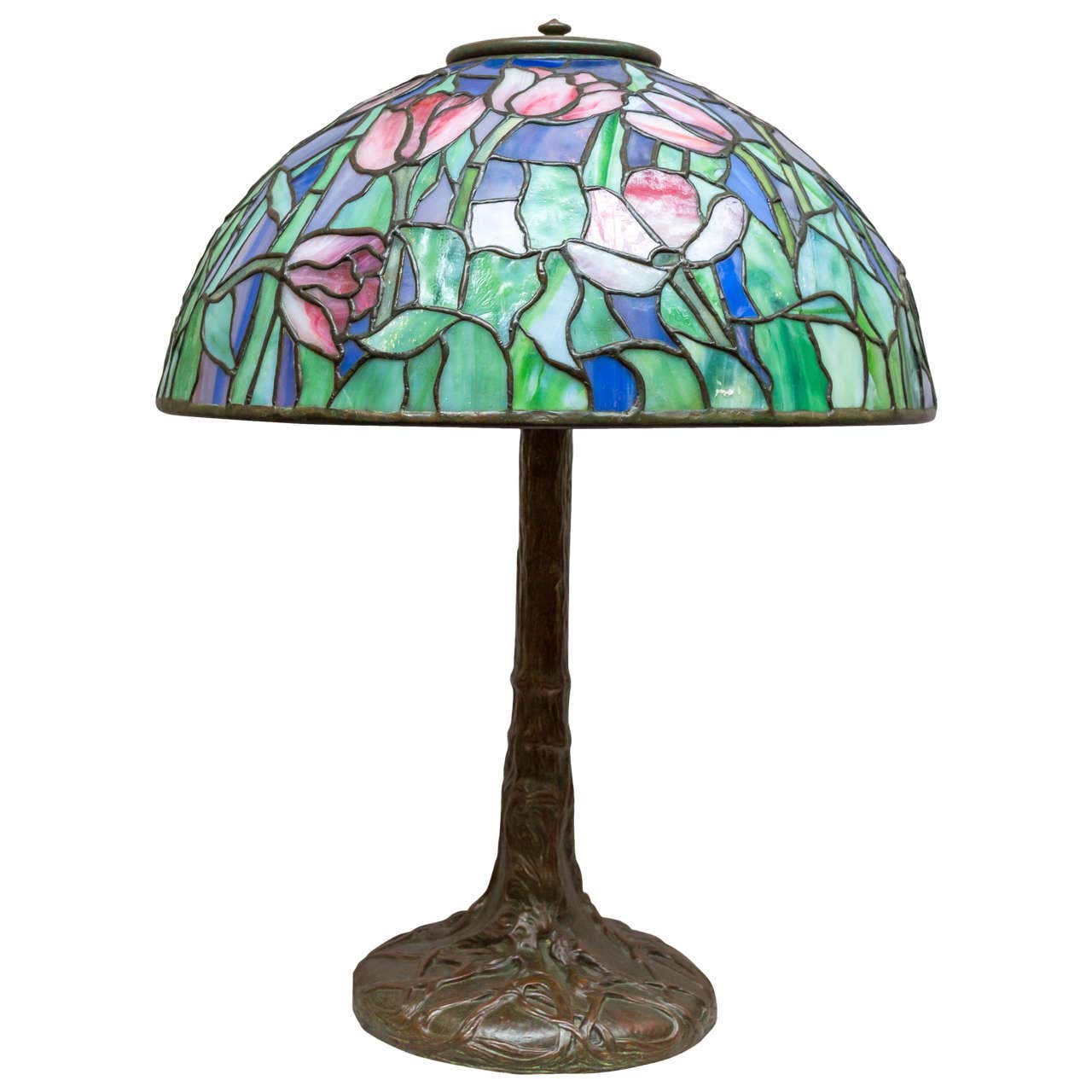 Tiffany "Tulip" Table Lamp at 1stDibs | vintage tiffany tulip lamp
