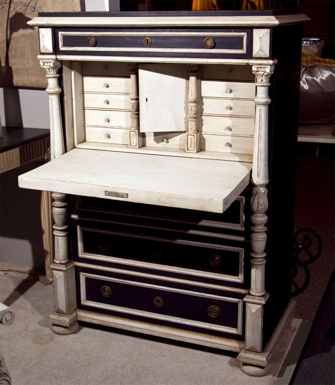 Swedish Gustavian Style Secretary Drop-Front Desk 1