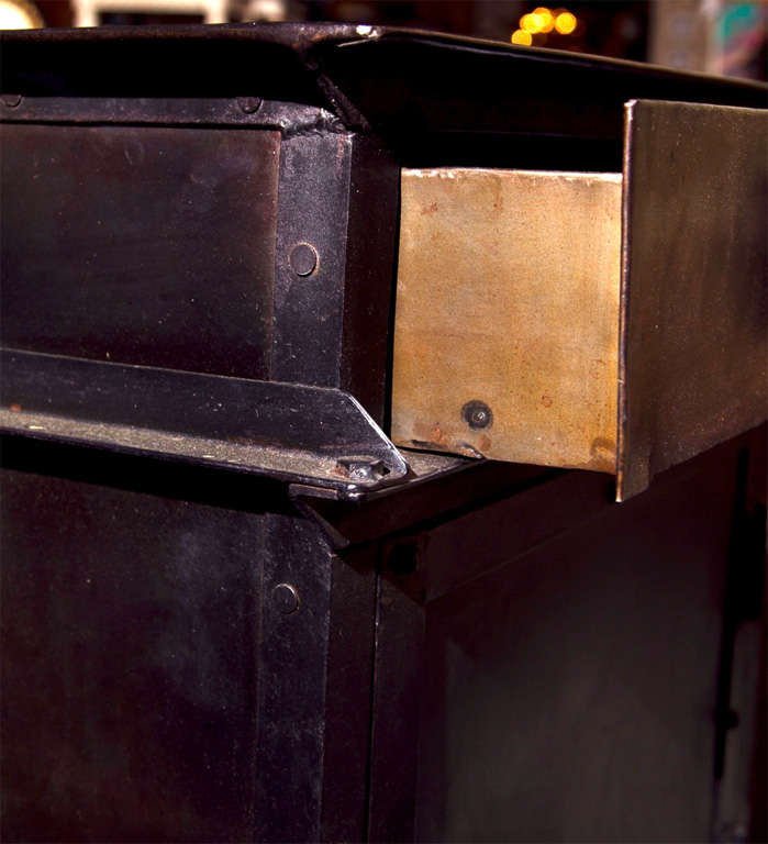 Pair of Vintage Industrial Metal Cabinets 1