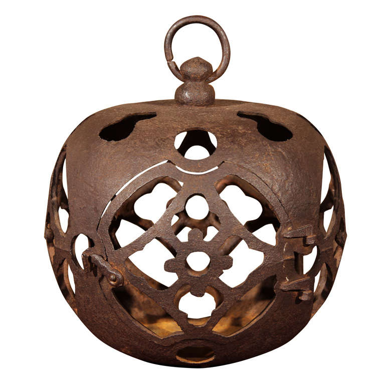 Japanese Cast Iron Hanging Lantern