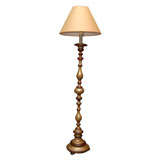Italian Silver And Gilt Turned Wood Floor Lamp