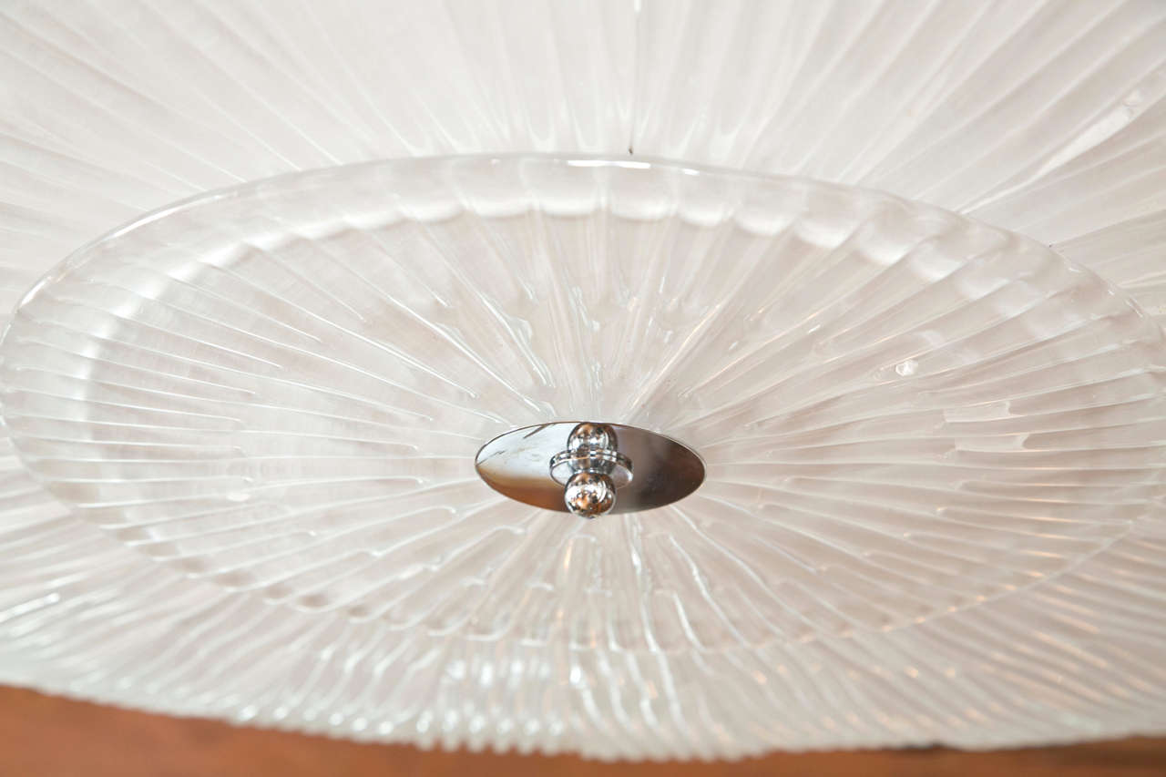 Modern Monumental and Sleek Shimmery Murano Ceiling Fixtures