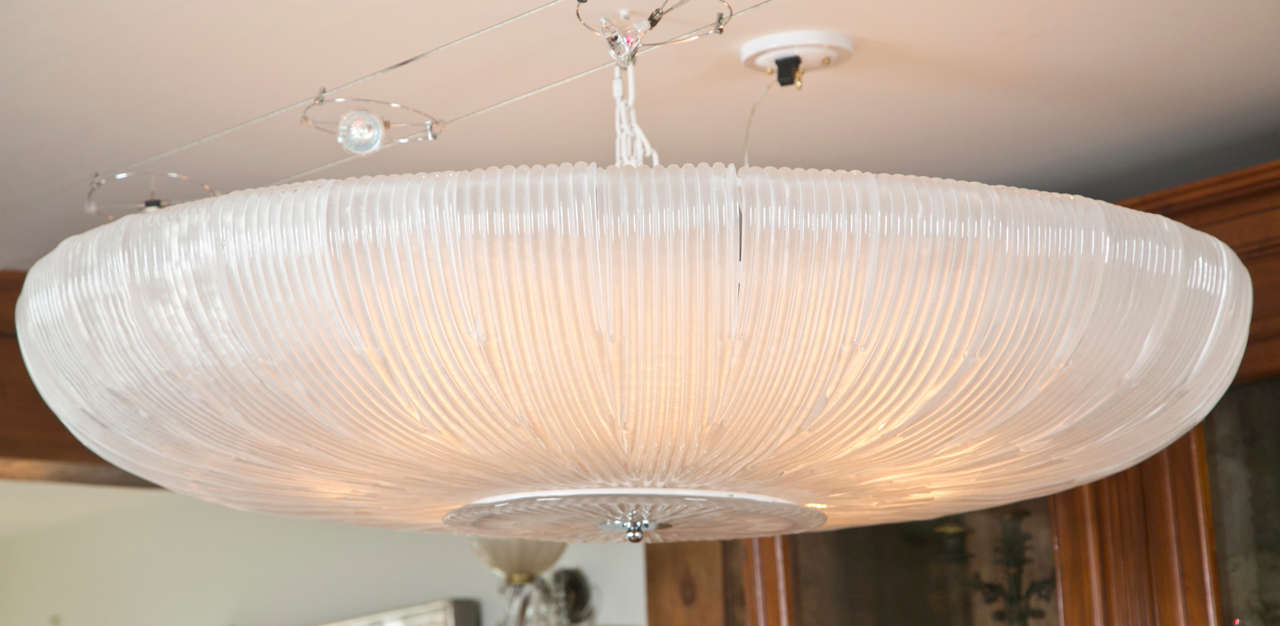 Murano Glass Monumental and Sleek Shimmery Murano Ceiling Fixtures
