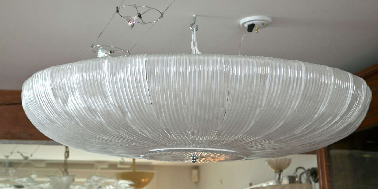 Monumental and Sleek Shimmery Murano Ceiling Fixtures 2