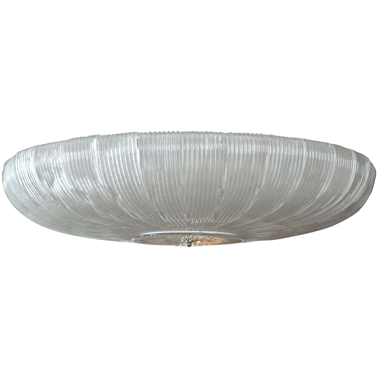 Monumental and Sleek Shimmery Murano Ceiling Fixtures