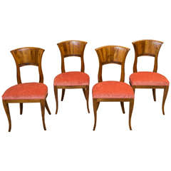 Set of Four Biedermeier Style Side Chairs