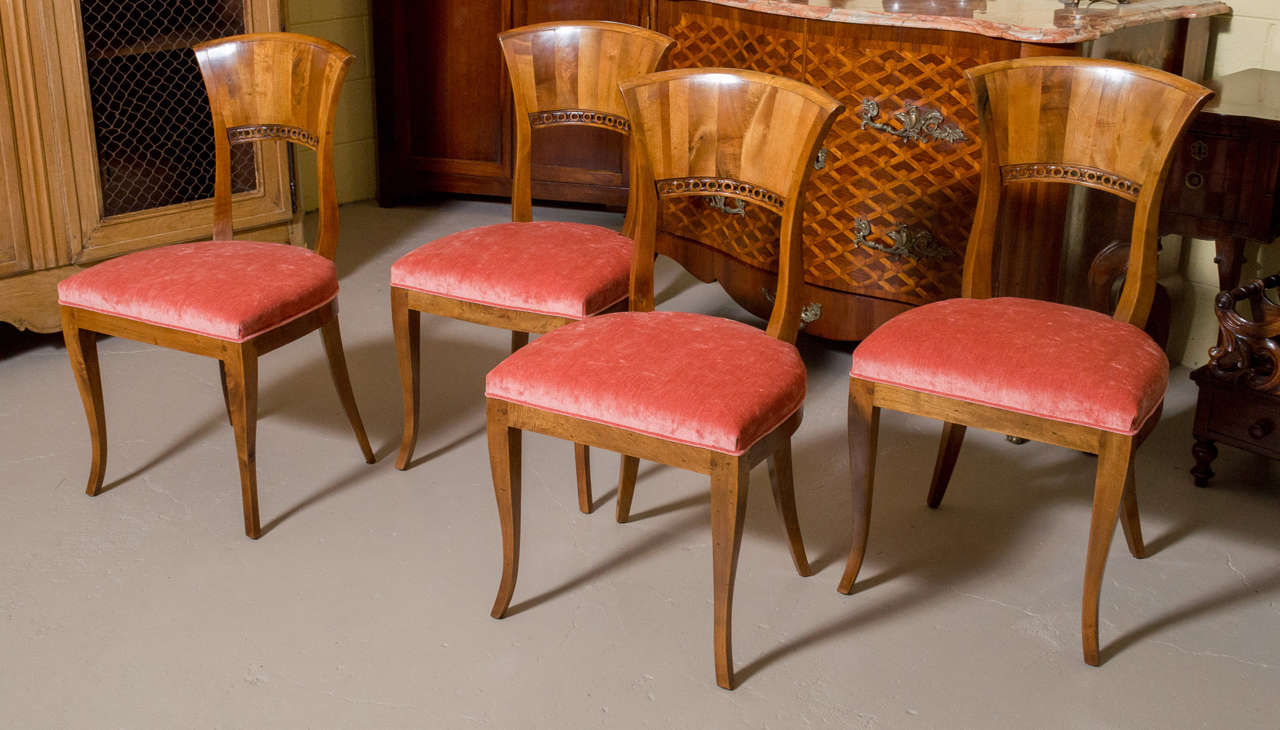 Swedish Set of Four Biedermeier Style Side Chairs