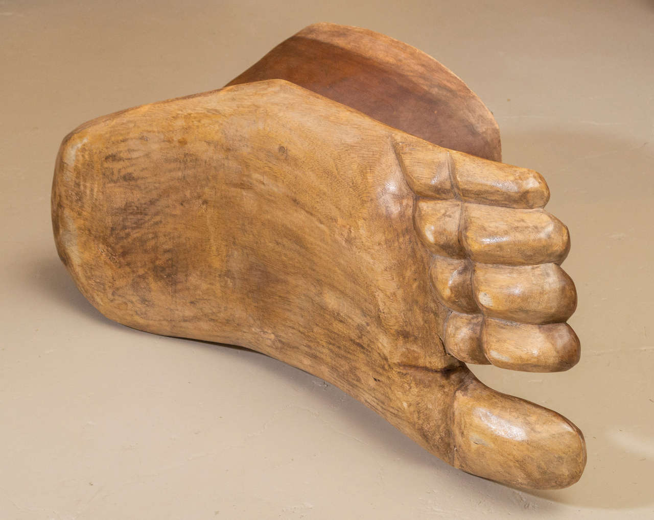 Carved Solid, Exotic Hardwood Foot Sculpture in the Manner of Pedro Friedeberg 2