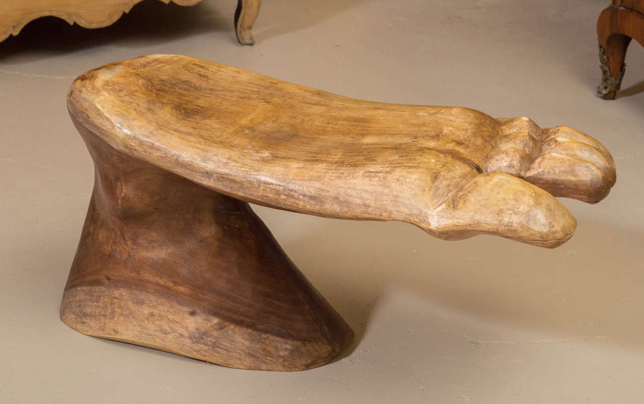 Carved Solid, Exotic Hardwood Foot Sculpture in the Manner of Pedro Friedeberg 3
