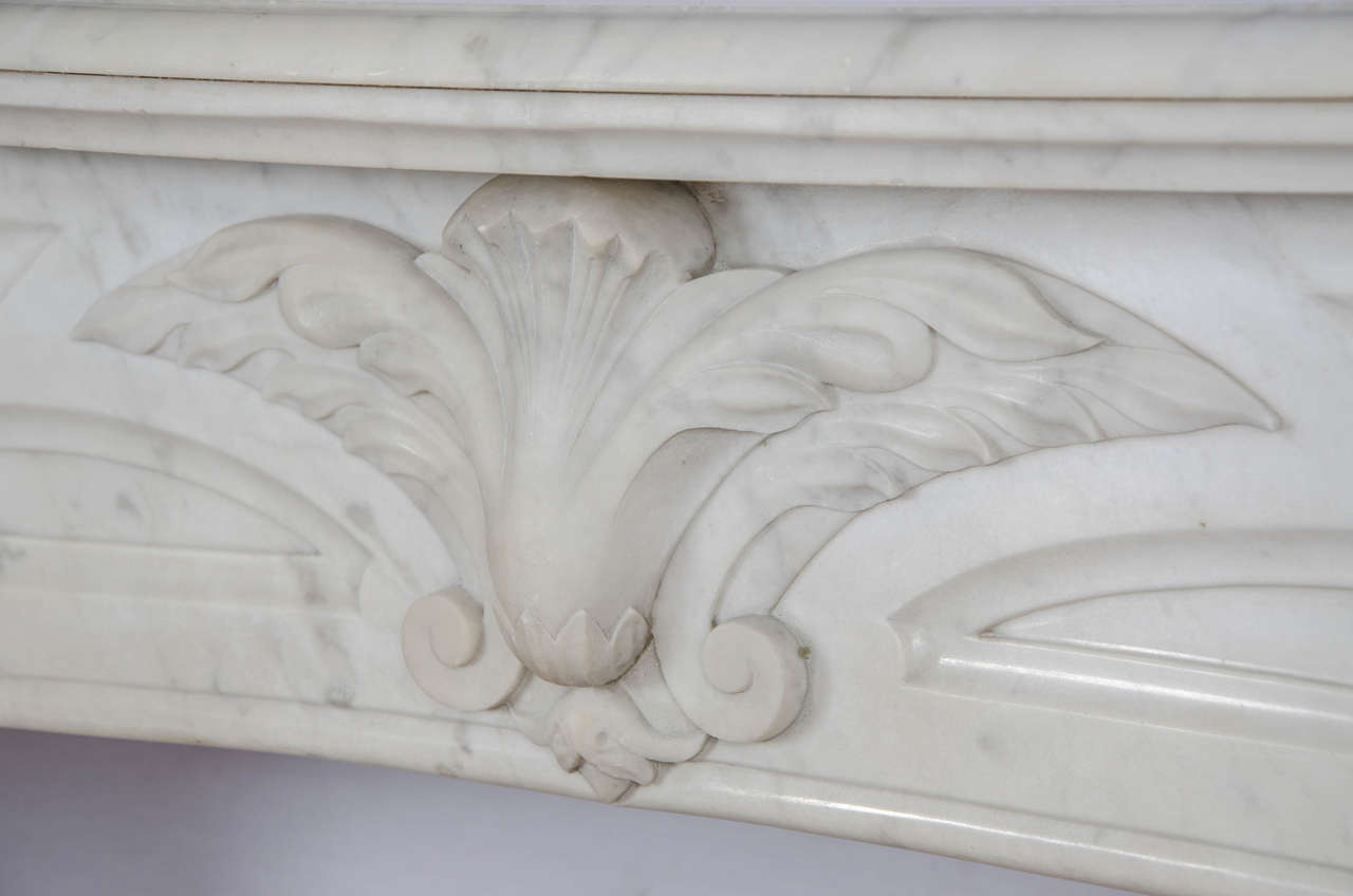 Antique French Louis XV Marble Fireplace Surround 5