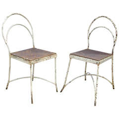Pair of Post-War Utility Painted Chairs