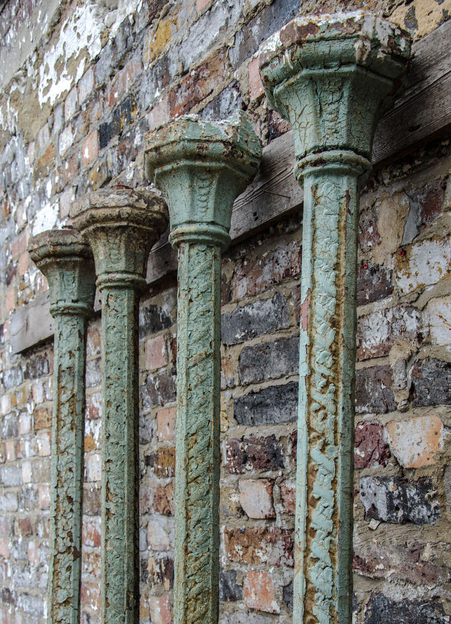 19th Century Set of Four Antique Victorian Cast Iron Columns