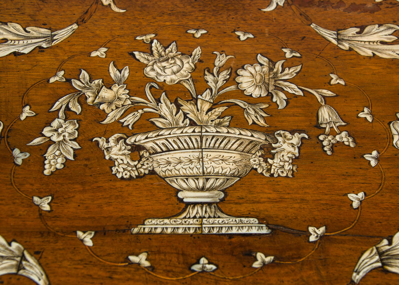Inlay Italian 18th Century Inlaid Walnut Centre Table
