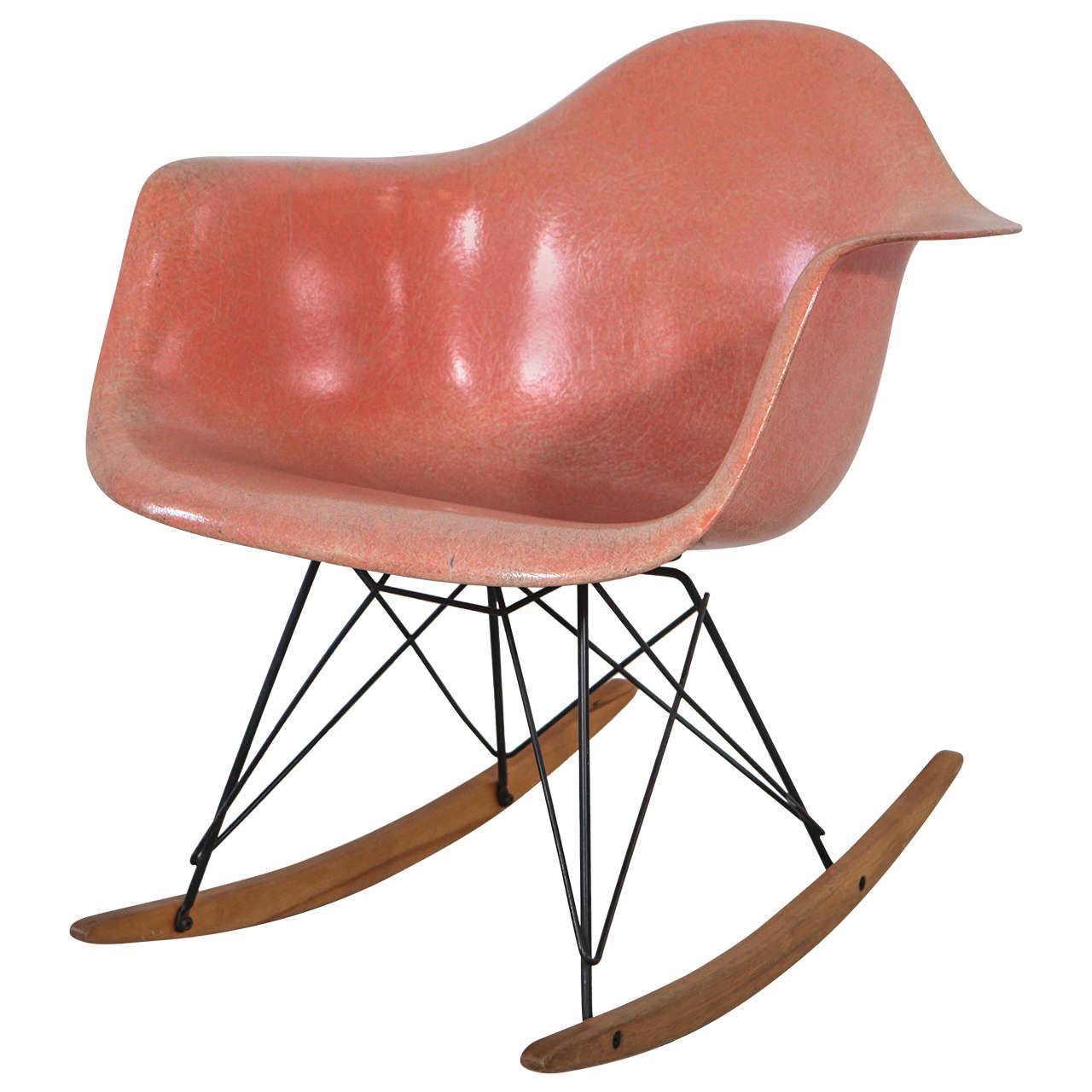 Early Edition Eames Rocker in Coral Salmon