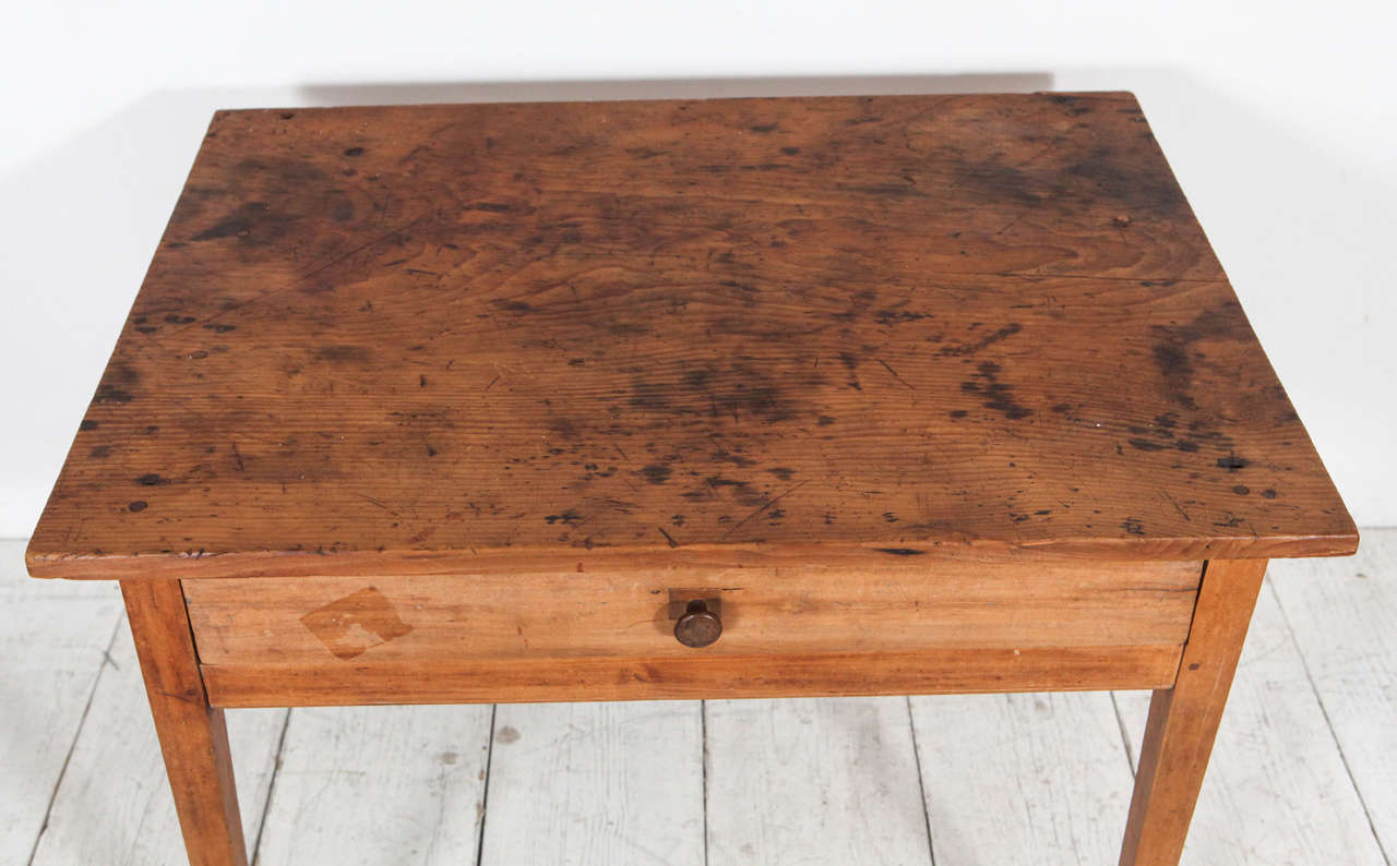 Low Rustic One-Drawer Occasional Table In Good Condition In Los Angeles, CA