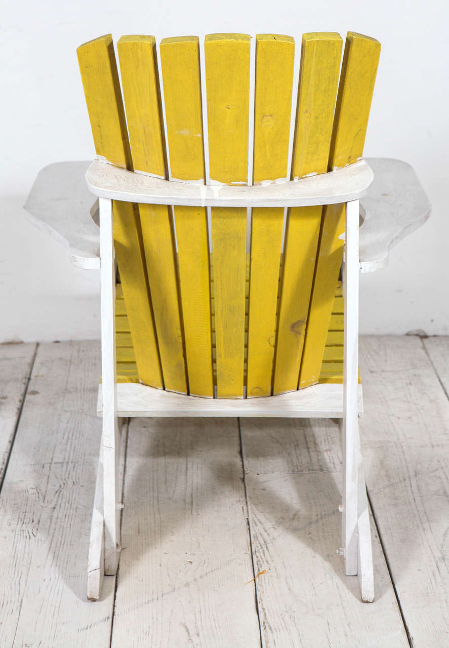 Pair of Vintage Painted Adirondack Chairs at 1stDibs
