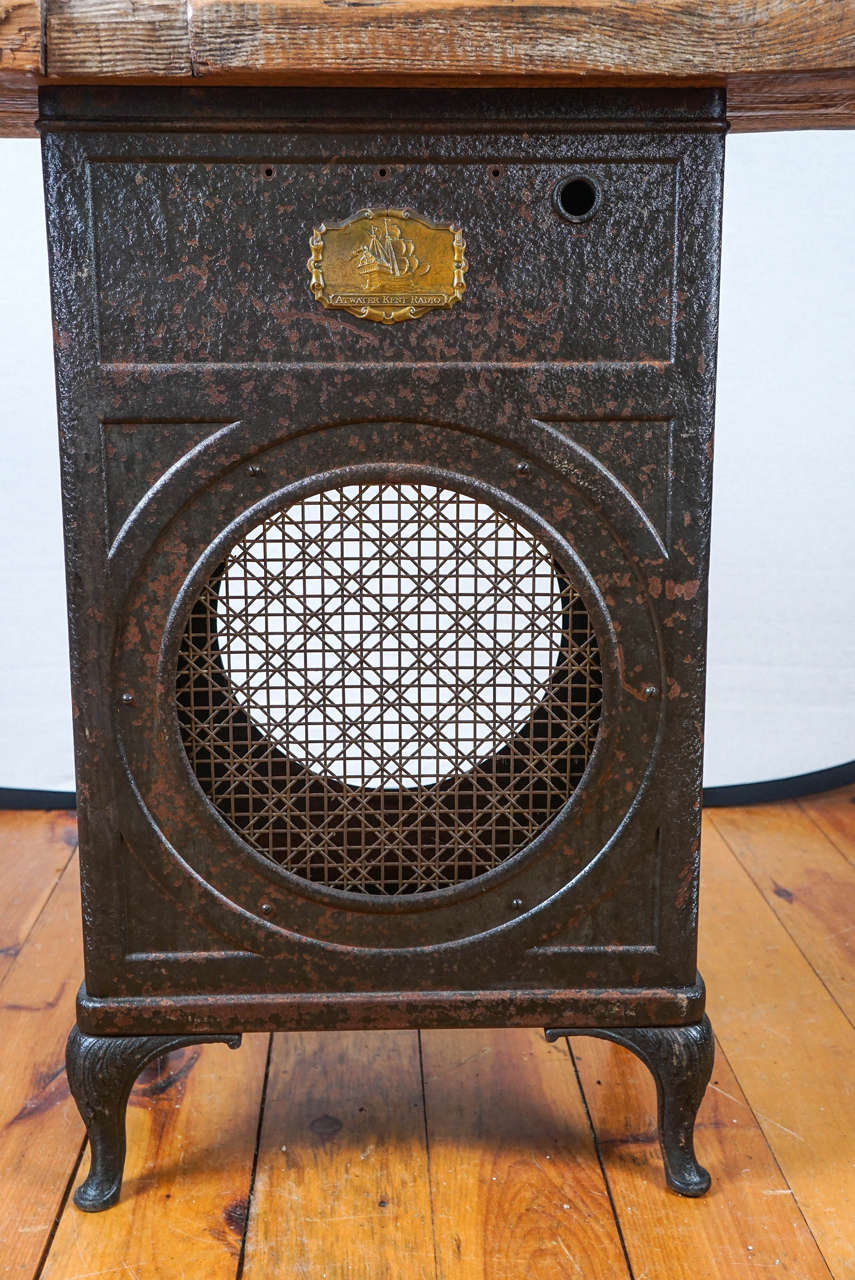 American Industrial Table with 1928 Radio Casing