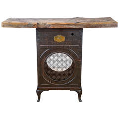 Industrial Table with 1928 Radio Casing