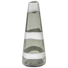 1950s Fulvio Bianconi for Venini Glass Vase with Triangular Base