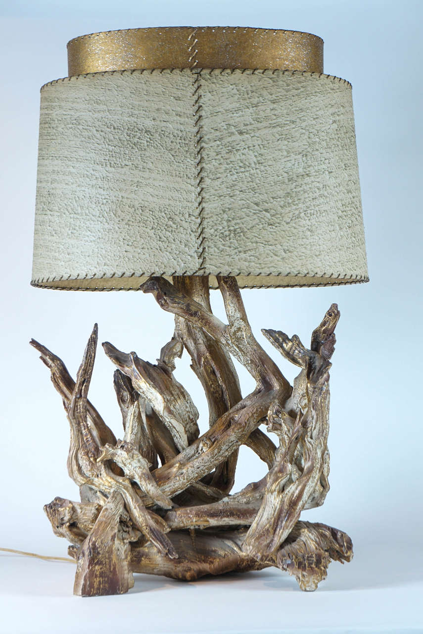 Monumental Driftwood Table Lamp