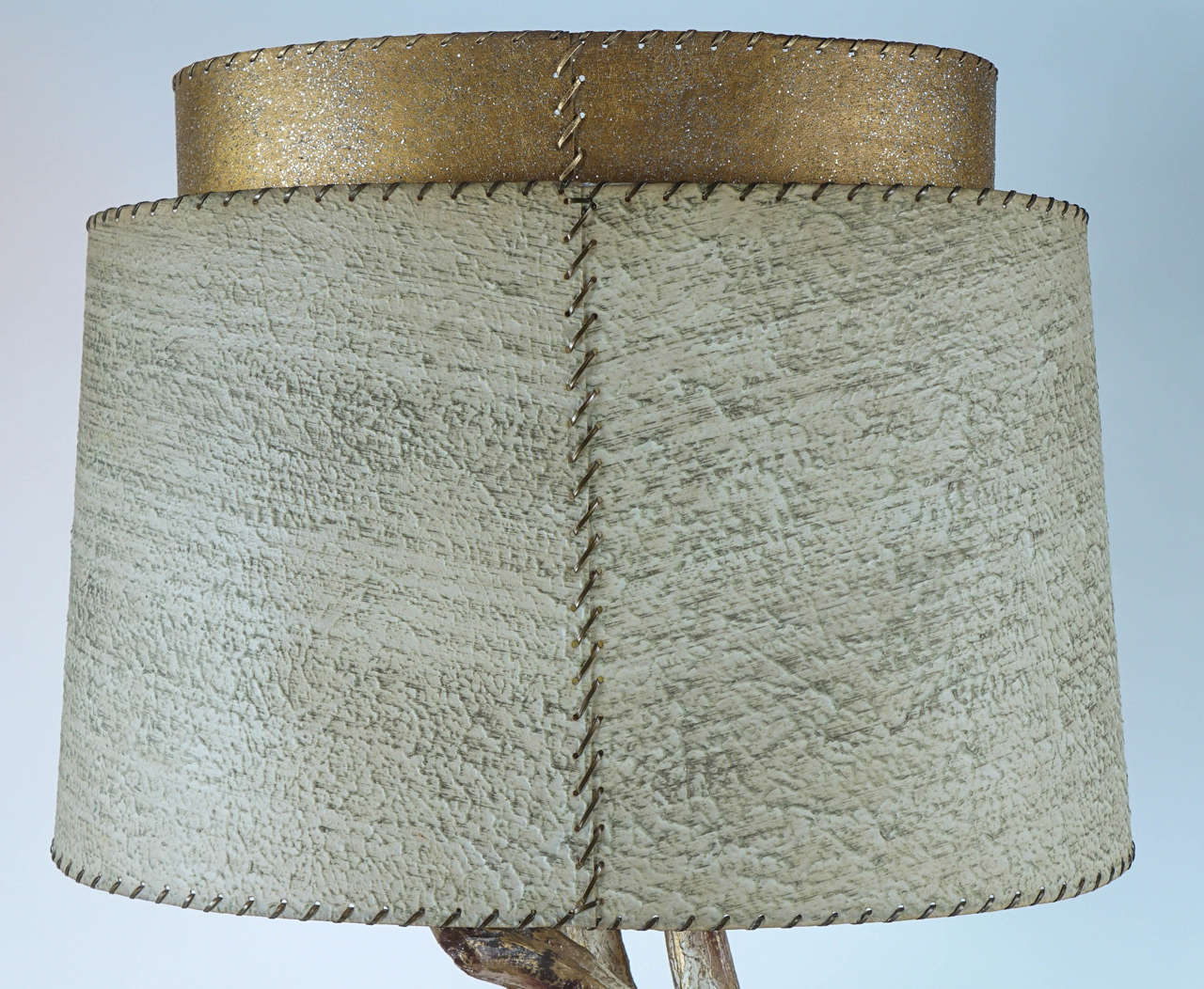 Monumental Driftwood Table Lamp In Excellent Condition In Kingston, NY