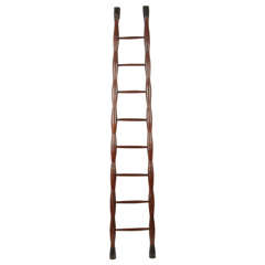 Rosewood and Leather Ladder by Abercrombie and Fitch