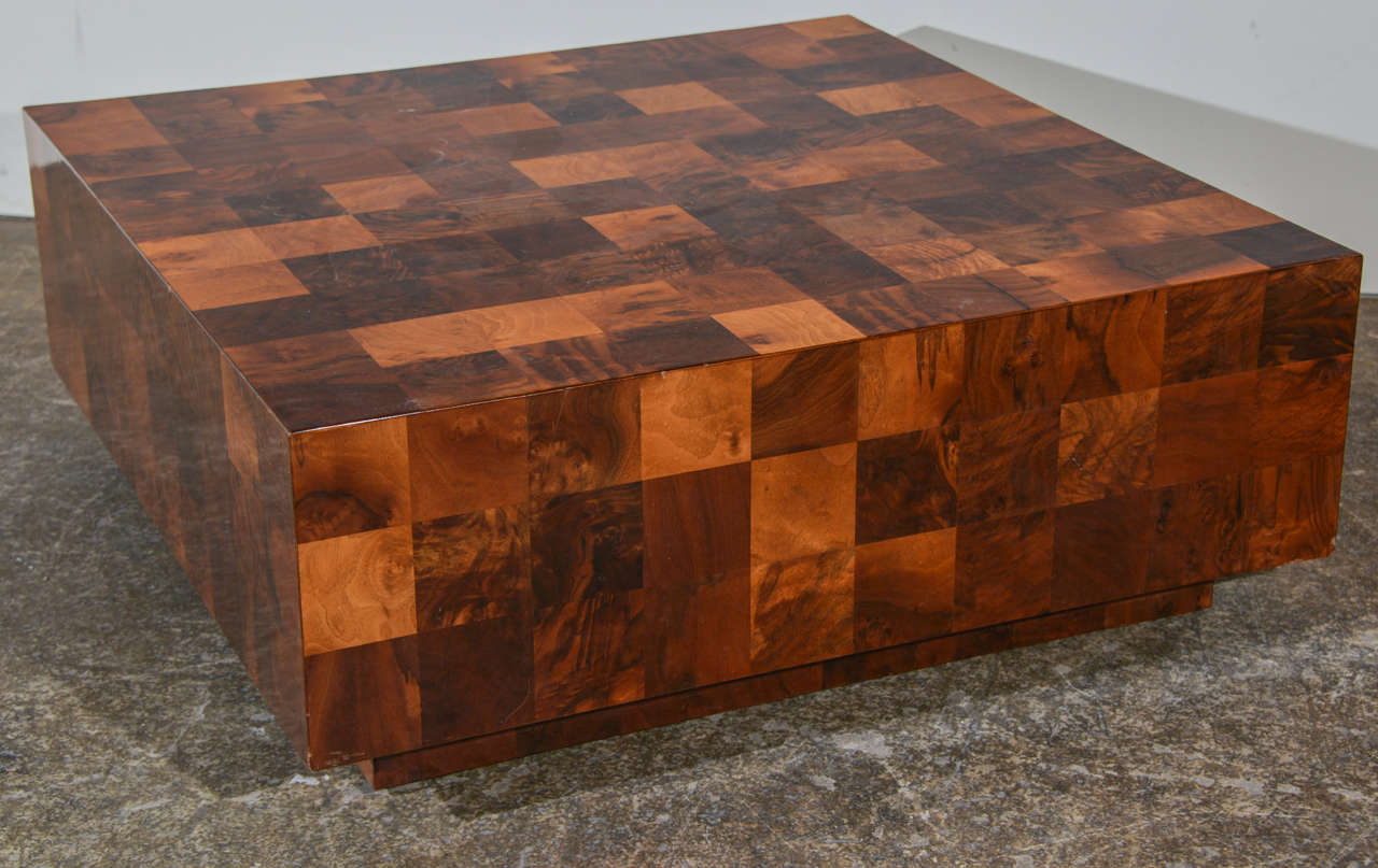 Table basse en patchwork de Milo Baughman