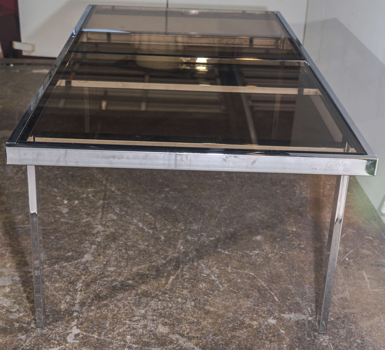Milo Baughman Chrome Dining Table In Good Condition In Dallas, TX