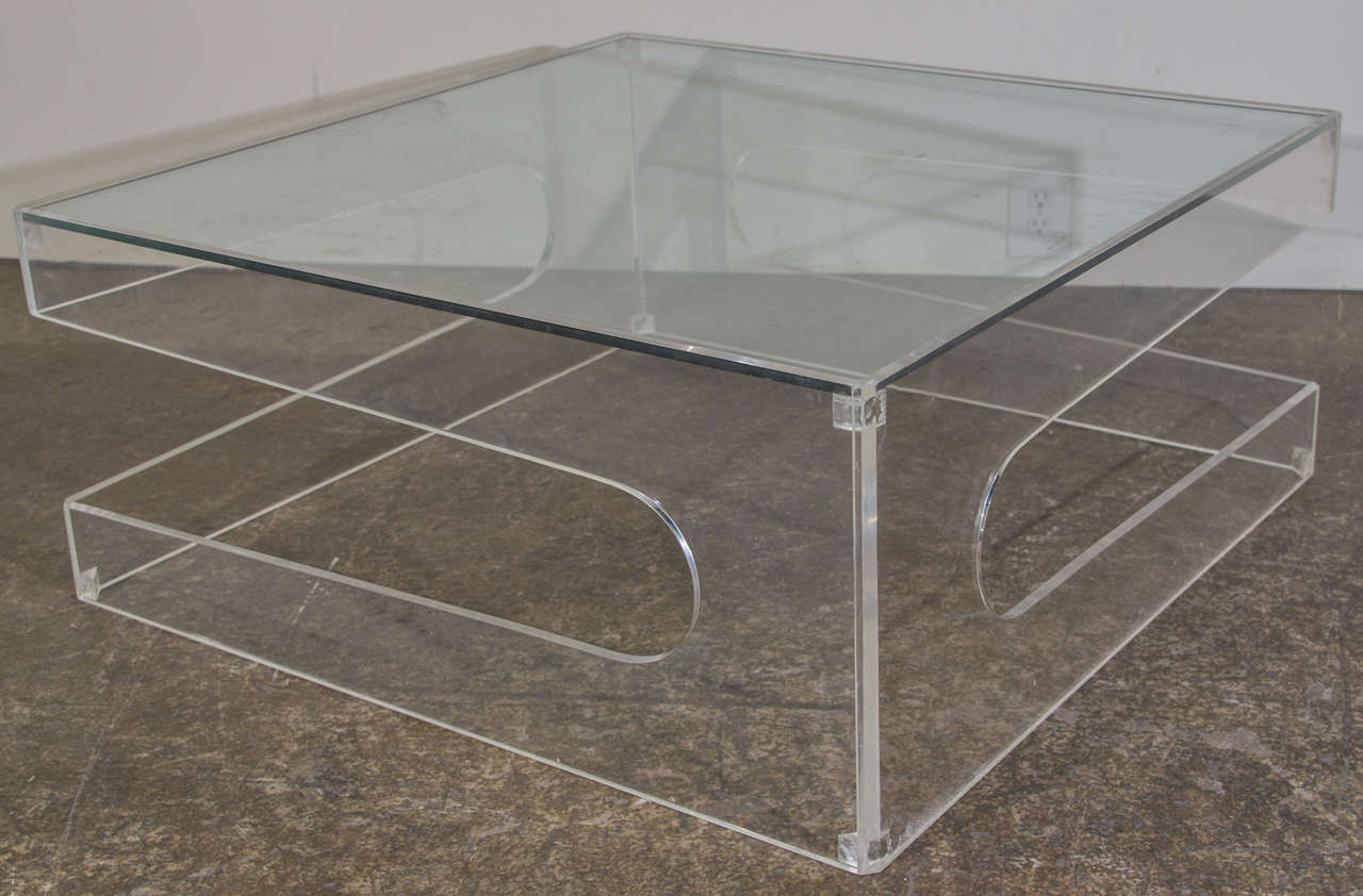 Modern Lucite Coffee Table at 1stdibs