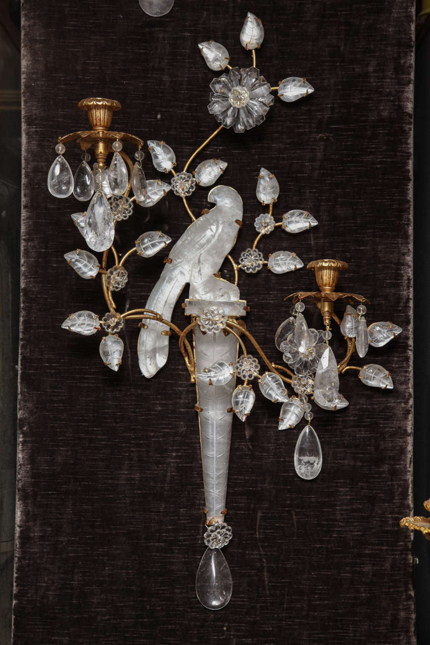 antique french crystal sconces
