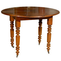English Walnut Round Table C1890