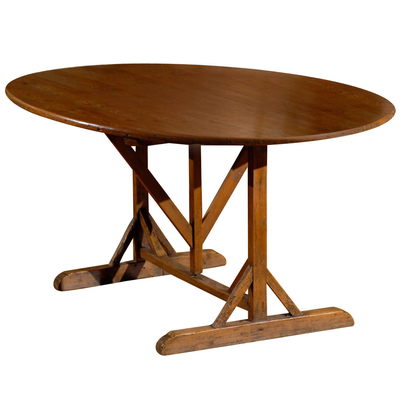 19th Century French Pine Wine Tasting Table