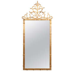 Spanish Revival Gilt Metal Hall Mirror