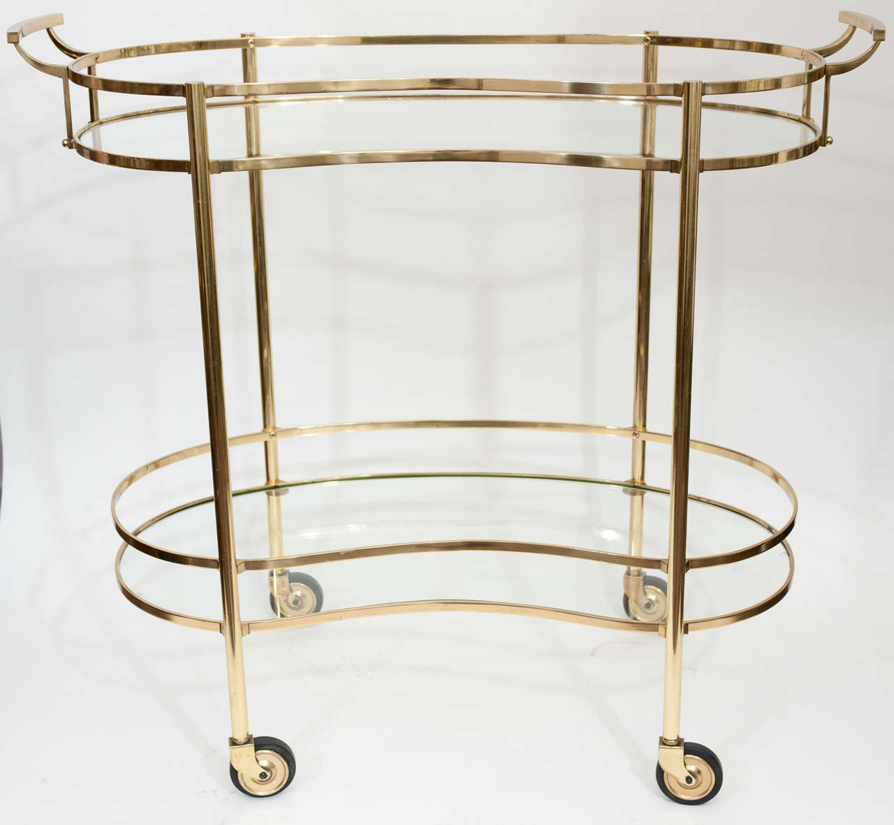 Art Deco Style Brass Bar Cart at 1stdibs