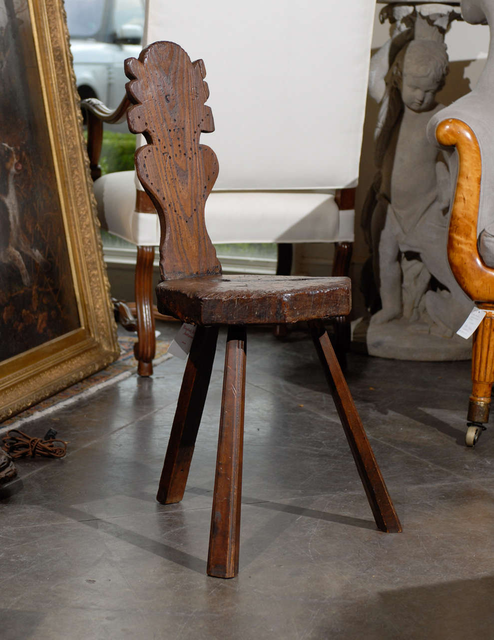Italian Rustic Chair/Stool 3