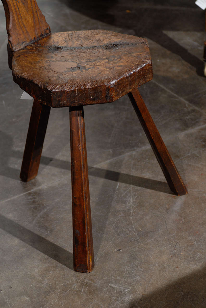 18th Century and Earlier Italian Rustic Chair/Stool