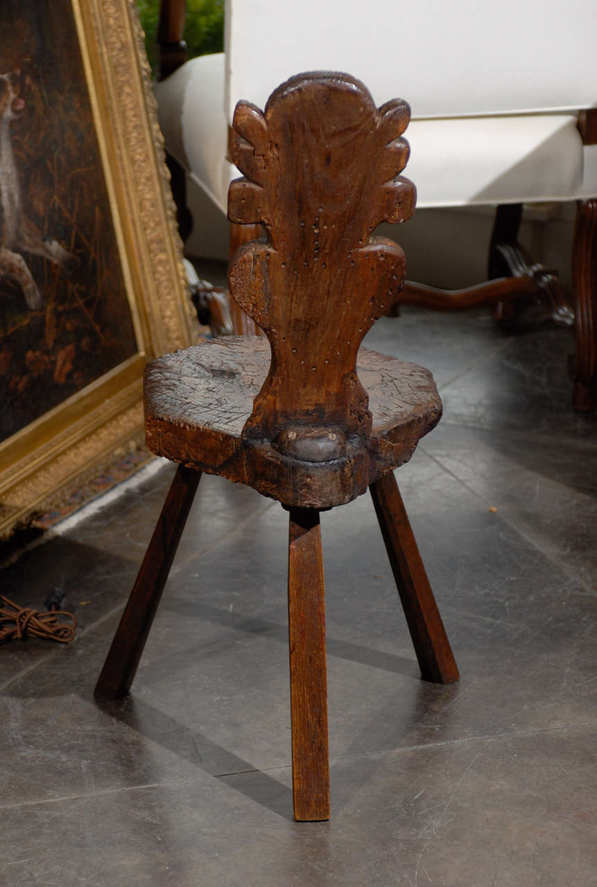 Italian Rustic Chair/Stool 1