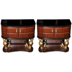 Pair of Night Tables by Dassi et Figli Made in Italy