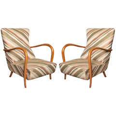 Pair of Italian Open Arm Chairs