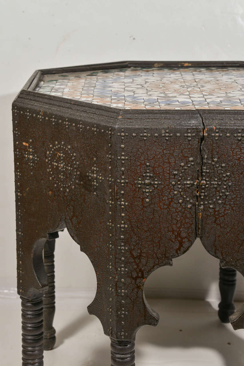 19th Century Moorish Style Octagonal-shaped End Table For Sale