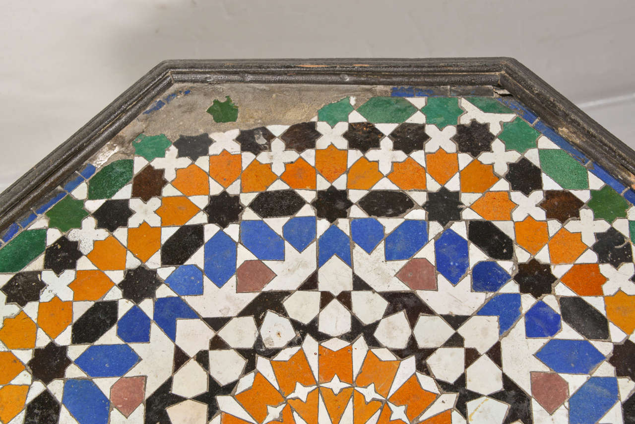 Moorish Style Octagonal-shaped End Table For Sale 3