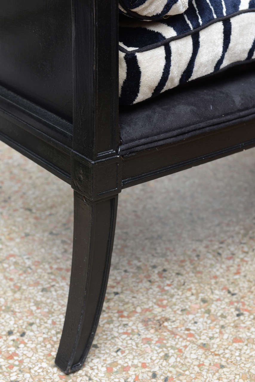 19th Century French Bench with Scalamandre Suede Zebra, 19th Century For Sale 2