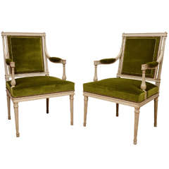 Fine Pair of French Armchairs (Fauteuils) in the Louis XVI Taste