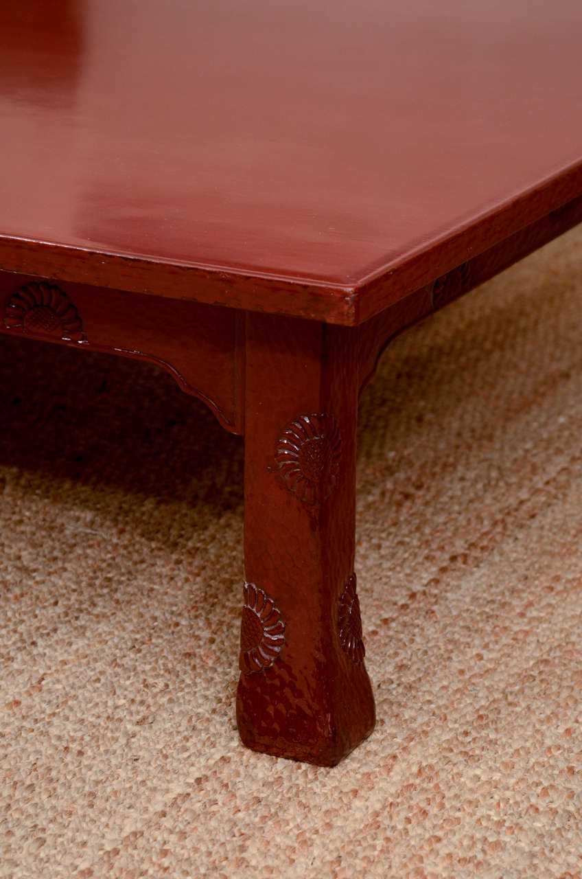 Mid-20th Century Fine Japanese Early Showa Lacquered Low Table